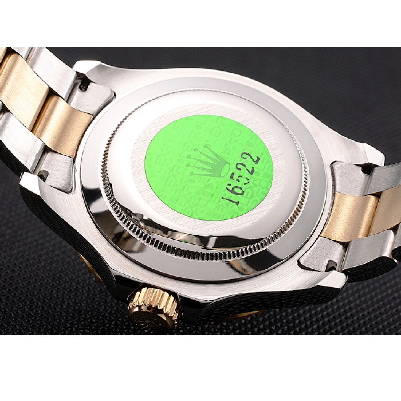 Aaa replica watch Two Gold Steel Case Bracelet Yacht-Master Stainless Dial Tone White Bezel Rolex 0823